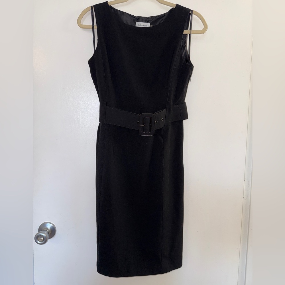 Calvin Klein Black Mini Dress with Belt